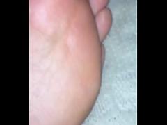 Cool movie category cumshot (248 sec). uncovering and cumming on them SEXY SLEEPY PINK TOED SOLES.