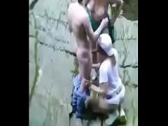 Sex tube video category blowjob (140 sec). 3SOME AMATURE FUCKING IN PUBLIC.