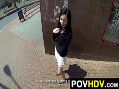 Free video category amateur (417 sec). Bus Stop Meet And Outdoor Fuck POV.