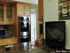 Free romantic video category sexy (373 sec). Smalltits milf doggystyled in the kitchen.