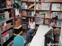 Sex tube video category teen (480 sec). Shoplyfter bouncing off her tight pussy on top of the LP Officer!.