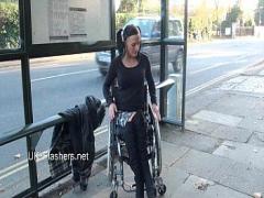Play tube video category sexy (540 sec). Paraprincess outdoor exhibitionism and flashing wheelchair bound babe showing.