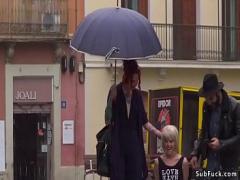 Embed video category bdsm (310 sec). Petite Spanish slave disgraced in the rain.