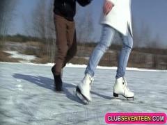 Nice sexual video category teen (454 sec). Hot teenage fucking after ice skating.