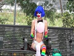 Stars video category teen (421 sec). Clown teen fucking outdoor pov.